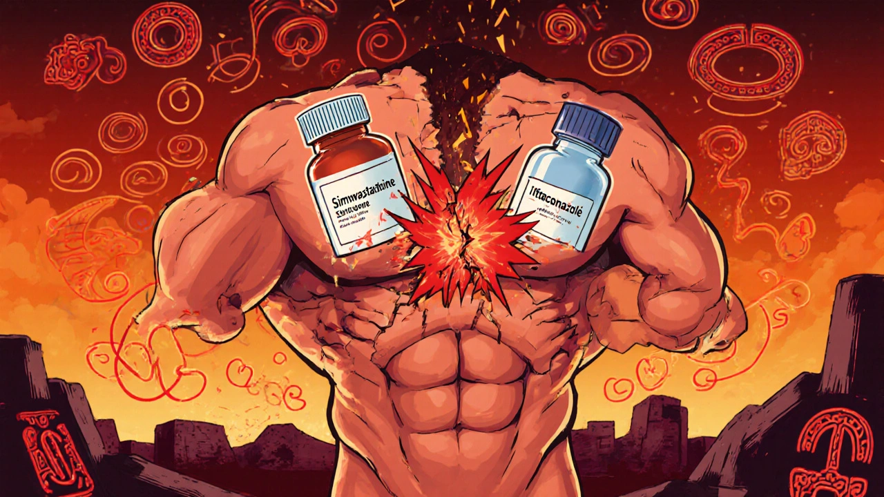 Statines et antifongiques : comprendre le risque de rhabdomyolyse