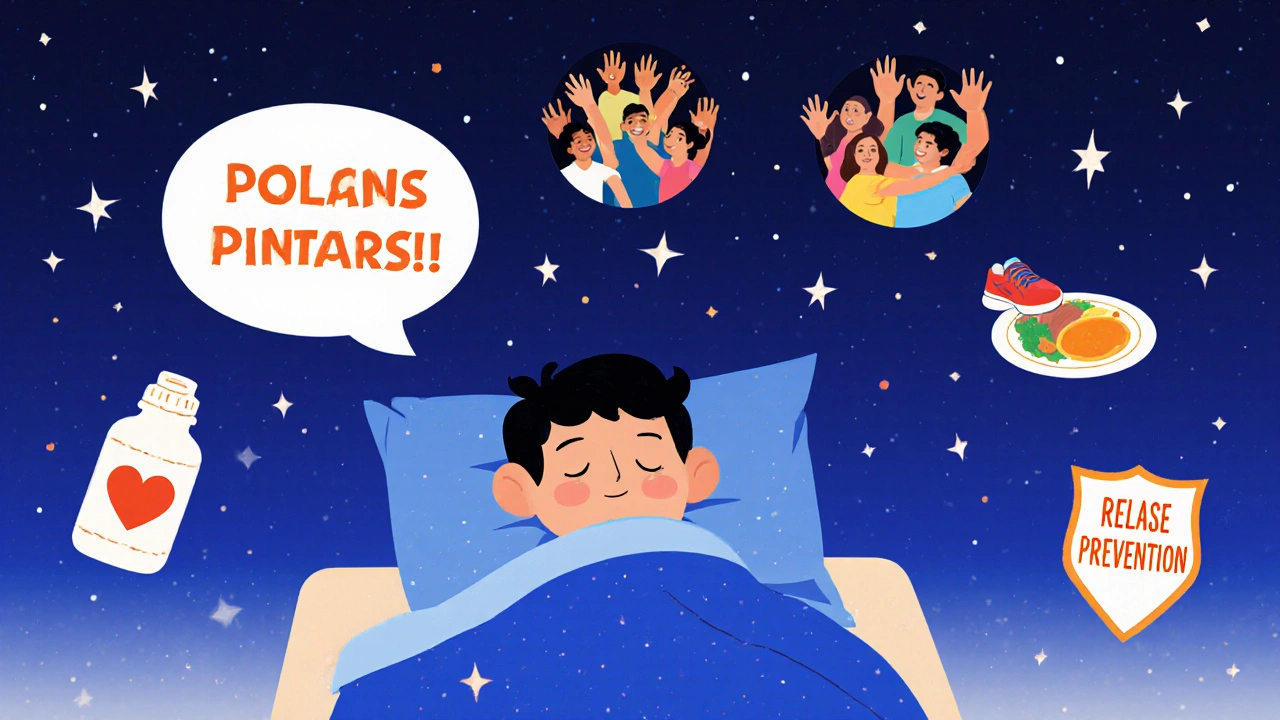 Neuf piliers de la méthode IDDT représentés comme des créatures fantastiques mexicaines entourant un patient en paix.