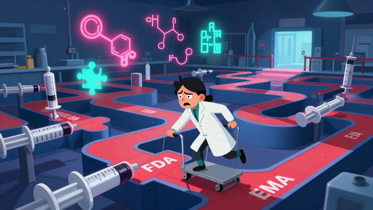 Scientifique dans dédale réglementaire médical