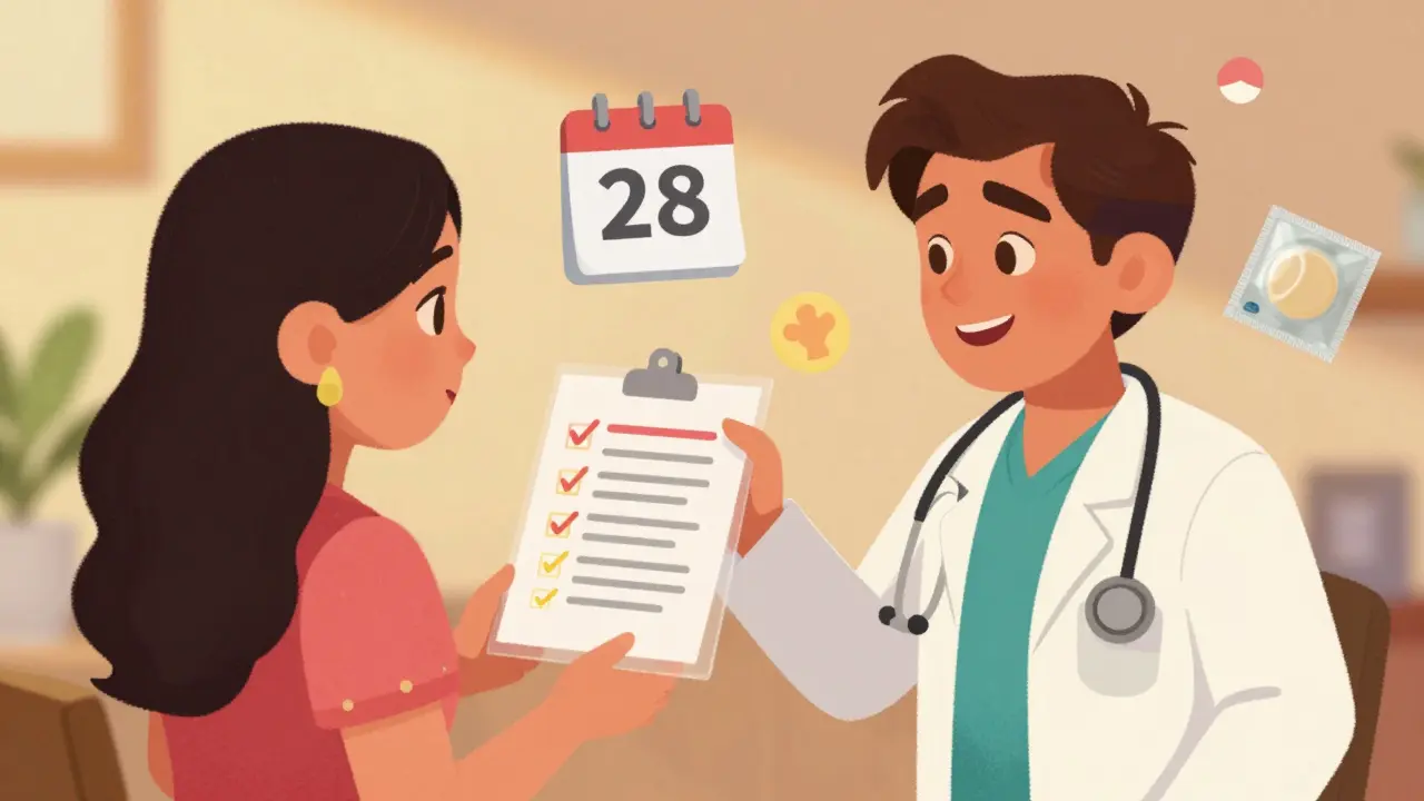 Femme discutant sereinement avec son médecin sur les conseils de contraception.