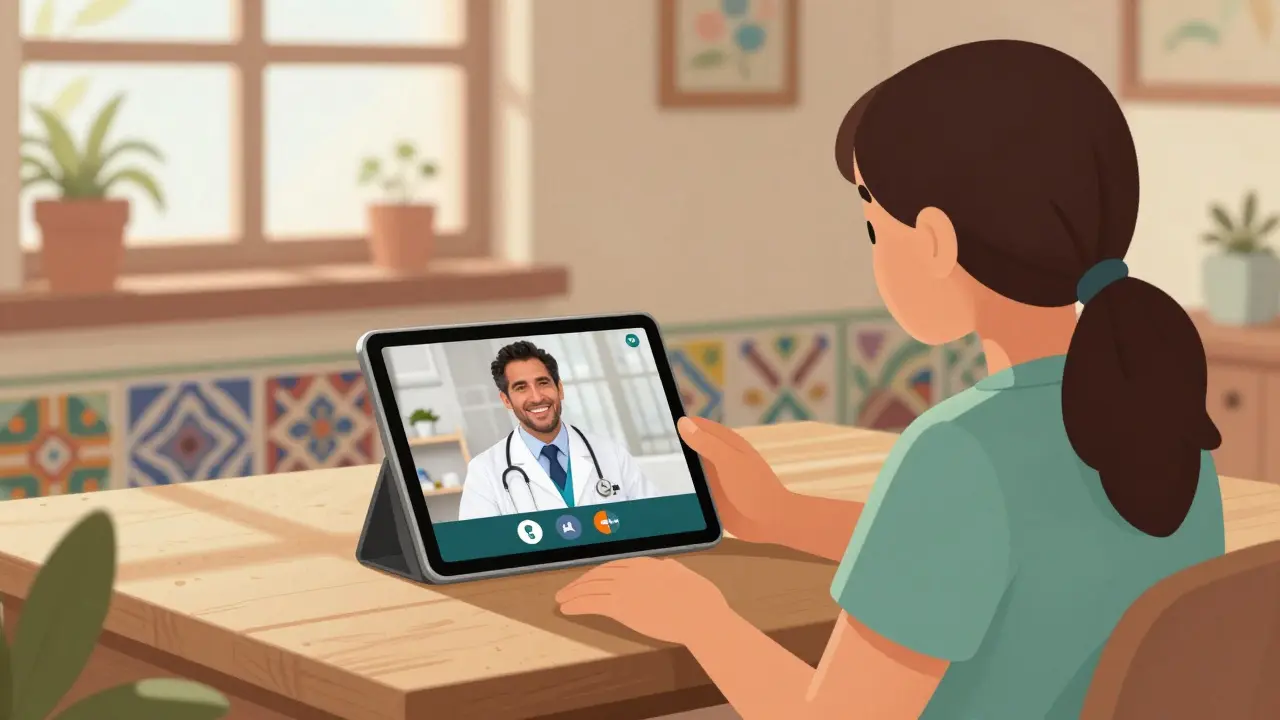 Consultation vidéo sécurisée avec un médecin pour ordonnance
