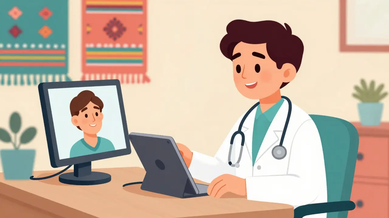 Consultation de télémédecine sécurisée pour obtenir une ordonnance électronique